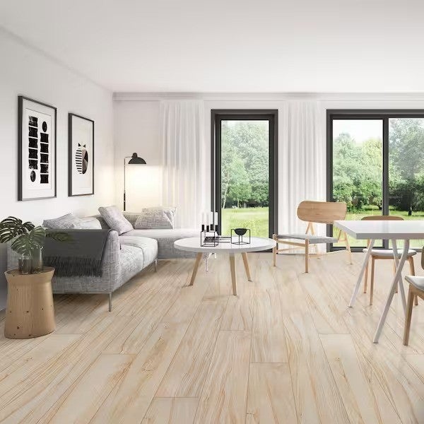 Meliana Arctic 9 in. x 48 in. Matte Porcelain Floor and Wall Tile