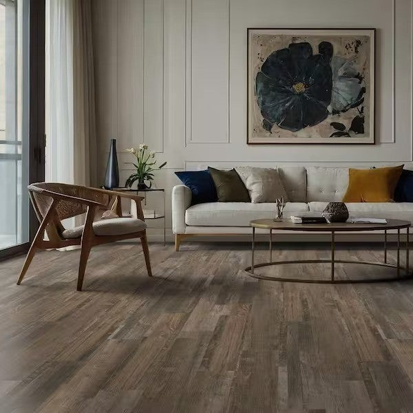 Folsbury Ridge 6 MIL x 6 in. W x36 in. Brown Waterproof Vinyl