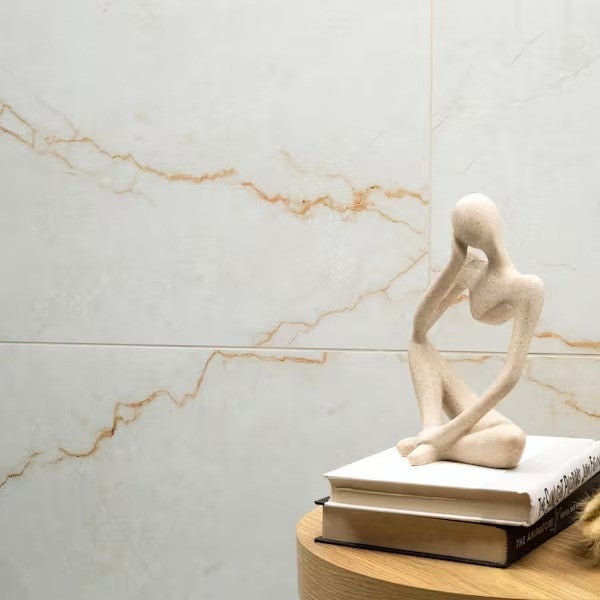 Ameri ゴールド ミュール L 24.5-25cm相当 Amari Gold 24 in. x 48 in. Polished Porcelain Marble Look Floor